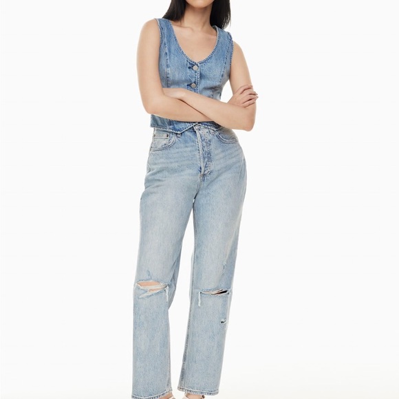 Denim Forum The Joni High Rise Loose 29L Super high-waisted loose jeans - Picture 1 of 5